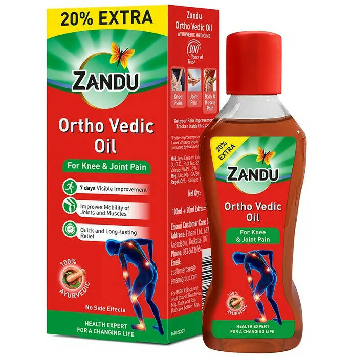 Zandu Ortho Vedic Knee & Joint Pain Oil - safuroncart Zandu Ortho Vedic Knee & Joint Pain Oil - safuroncart