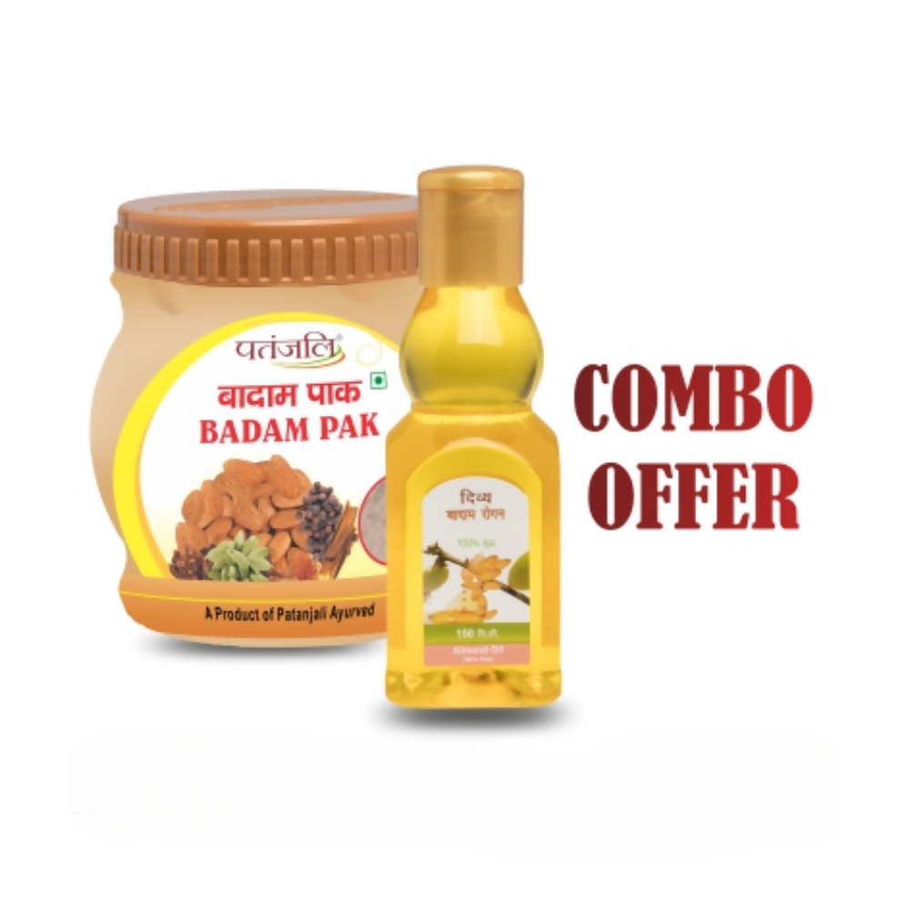 Patanjali Divya Badam Rogan + Badam Pak Combo Patanjali Divya Badam Rogan + Badam Pak Combo