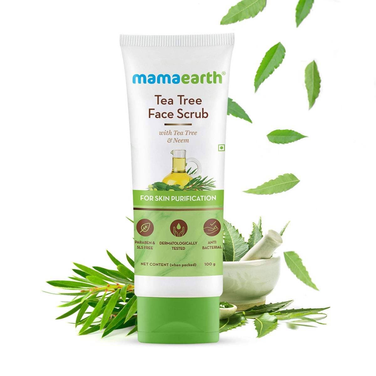 Mamaearth Tea Tree Face Scrub For Skin Purification Mamaearth Tea Tree Face Scrub For Skin Purification