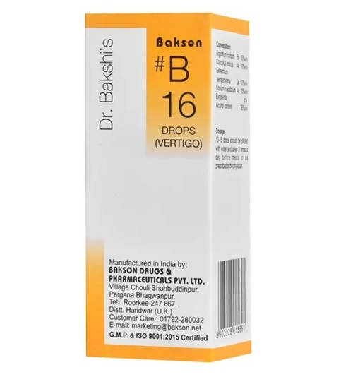 Bakson's Homeopathy B16 Drops Bakson's Homeopathy B16 Drops