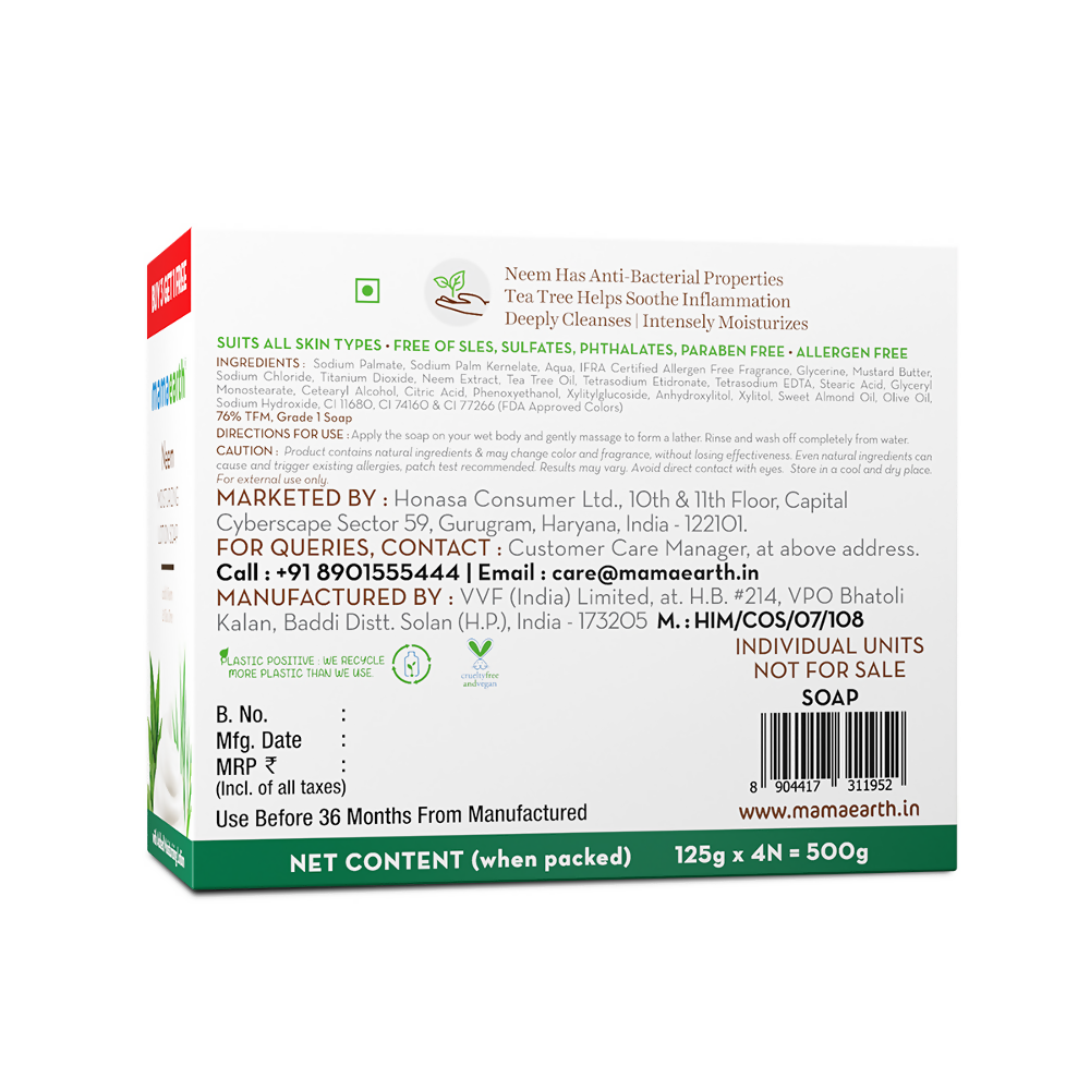 Mamaearth Neem Moisturizing Lotion Soap (Buy 3 Get 1 Free) Mamaearth Neem Moisturizing Lotion Soap (Buy 3 Get 1 Free)
