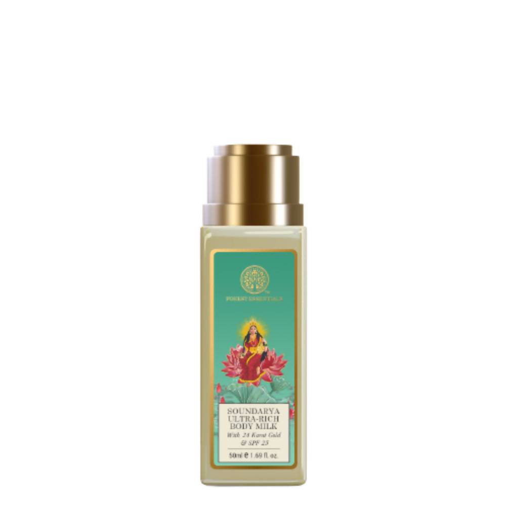 Forest Essentials Ultra Rich Body Milk Soundarya With 24K Gold & SPF25 - Safuron Forest Essentials Ultra Rich Body Milk Soundarya With 24K Gold & SPF25 - Safuron