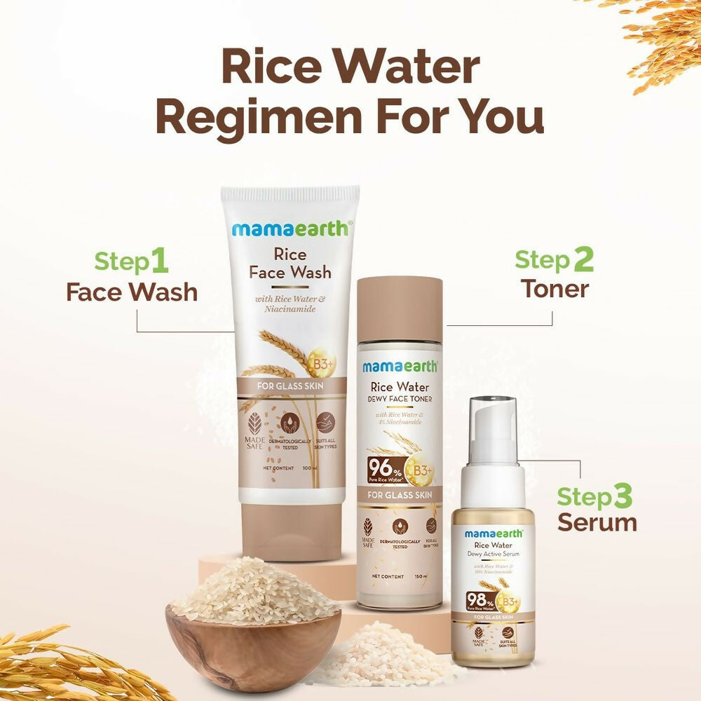 Mamaearth Rice Water Dewy Face Toner with 96% Pure Rice Water Extract & 4% Niacinamide for Glass Skin Mamaearth Rice Water Dewy Face Toner with 96% Pure Rice Water Extract & 4% Niacinamide for Glass Skin