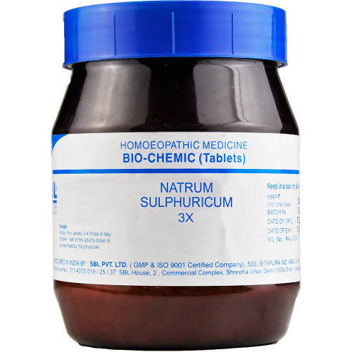 SBL Homeopathy Natrum Sulphuricum Biochemic Tablets SBL Homeopathy Natrum Sulphuricum Biochemic Tablets