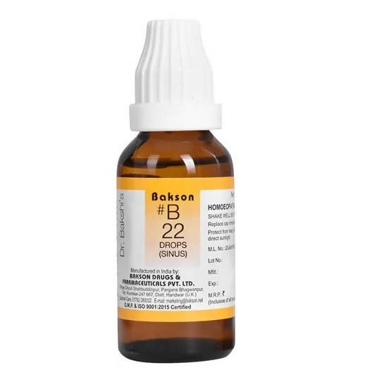 Bakson's Homeopathy B22 Sinus Drops Bakson's Homeopathy B22 Sinus Drops