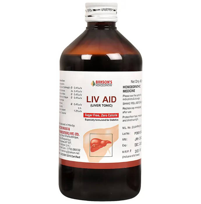 Bakson's Homeopathy Liv Aid Liver Tonic Sugar Free Bakson's Homeopathy Liv Aid Liver Tonic Sugar Free