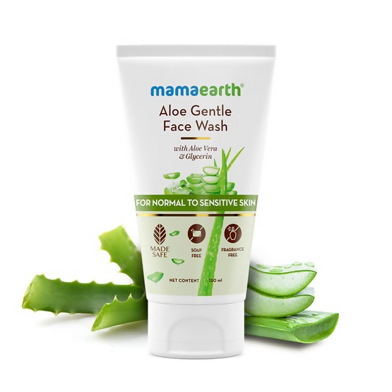 Mamaearth Aloe Gentle Face Wash for Normal to Sensitive Skin - Safuron
