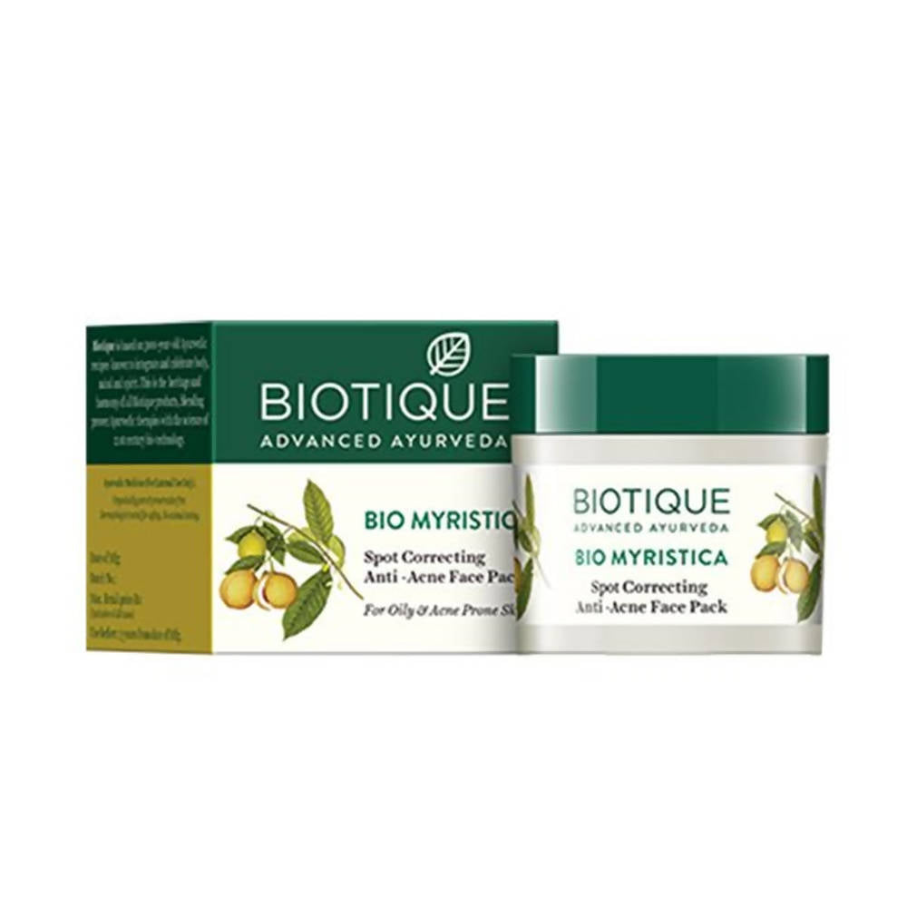 Biotique Advanced Ayurveda Bio Myristica Spot Correcting Anti Acne Face Pack - Safuron