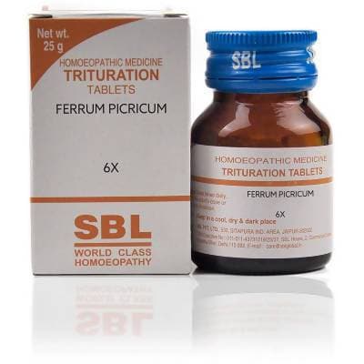 SBL Homeopathy Ferrum Picricum Trituration Tablet SBL Homeopathy Ferrum Picricum Trituration Tablet