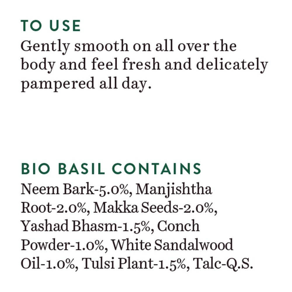 Biotique Basil & Sandalwood Refreshing Body Powder Biotique Basil & Sandalwood Refreshing Body Powder