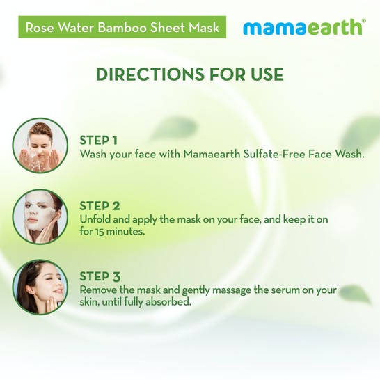 Mamaearth Rose Water Bamboo Sheet Mask with Rose Water & Milk Mamaearth Rose Water Bamboo Sheet Mask with Rose Water & Milk