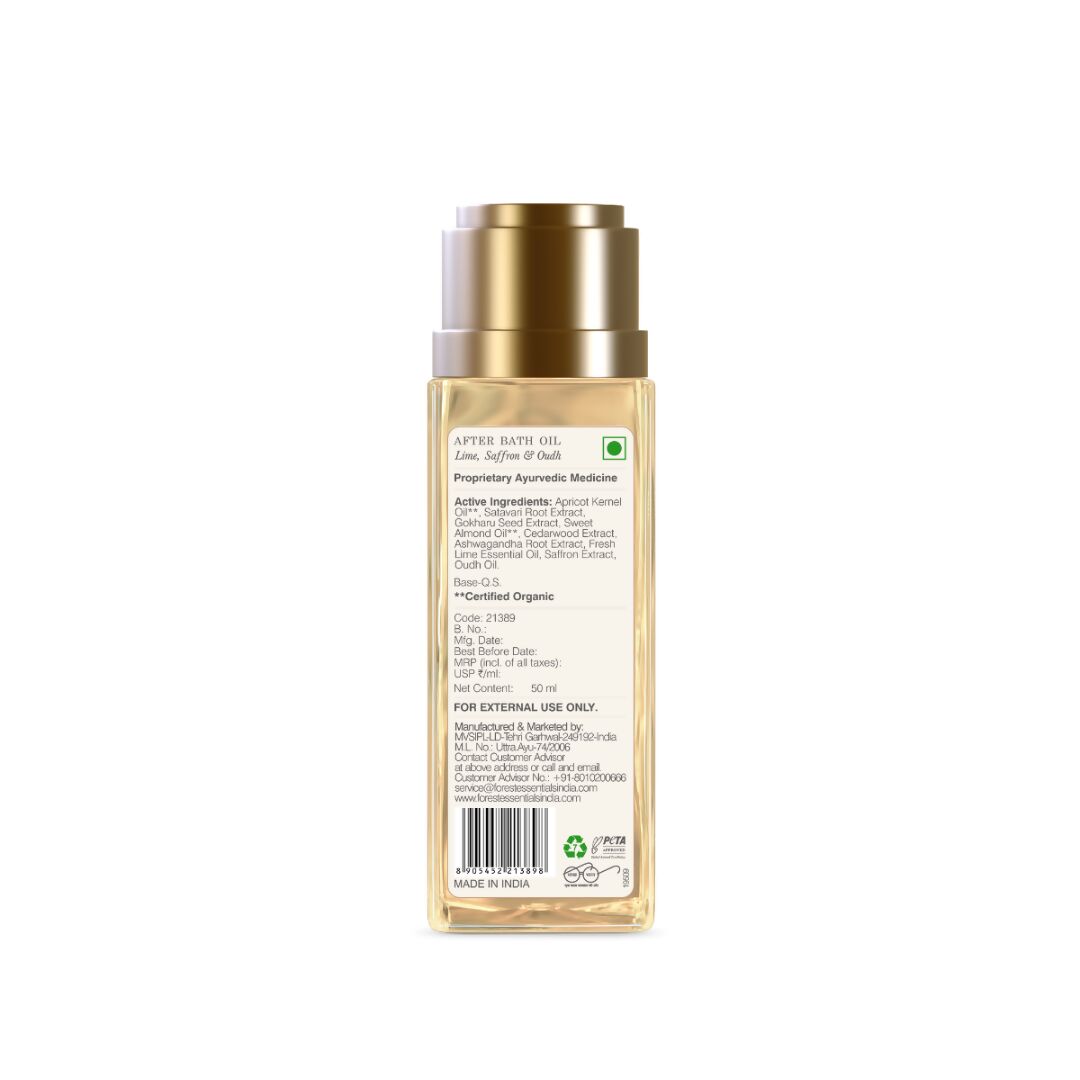 Forest Essentials After Bath Oil Lime Saffron & Oudh Forest Essentials After Bath Oil Lime Saffron & Oudh