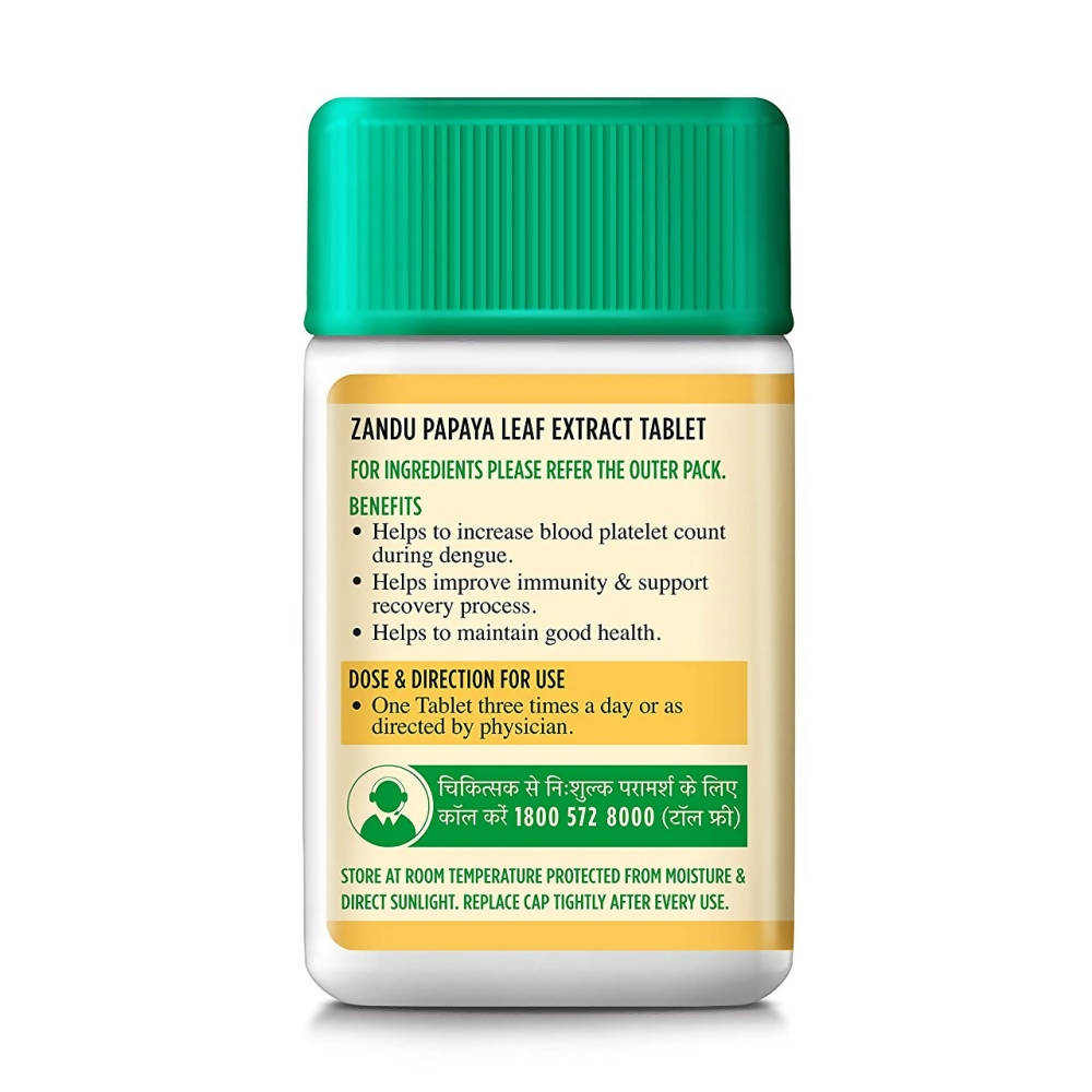 Zandu Papaya Leaf Extract Tablets Zandu Papaya Leaf Extract Tablets