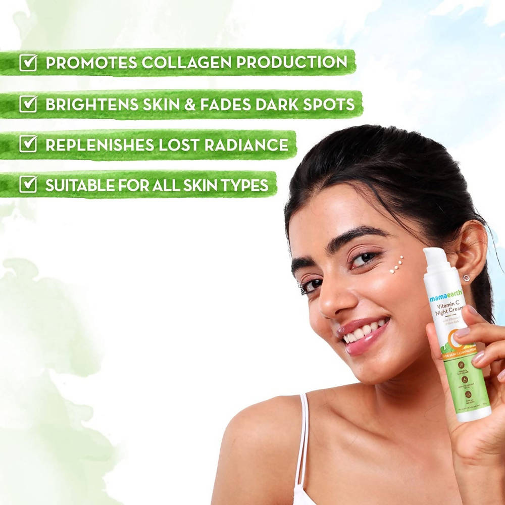 Mamaearth Vitamin C Night Cream with Vitamin C and Gotu Kola for Skin Illumination Mamaearth Vitamin C Night Cream with Vitamin C and Gotu Kola for Skin Illumination