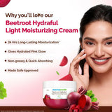 Mamaearth Beetroot Hydraful Light Moisturizing Cream with Beetroot & Hyaluronic Acid For Hydrated Pink Glow