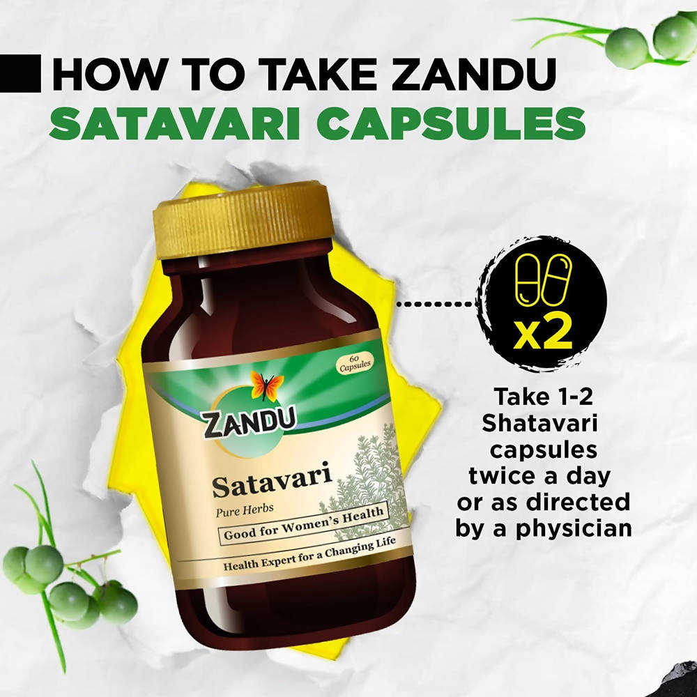 Zandu Satavari Pure Herbs Capsules Zandu Satavari Pure Herbs Capsules