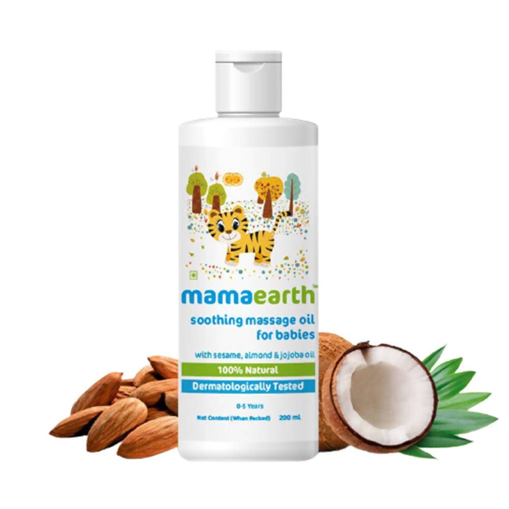Mamaearth Soothing Massage Oil For Babies With Sesame, Almond & Jojoba Oil Mamaearth Soothing Massage Oil For Babies With Sesame, Almond & Jojoba Oil