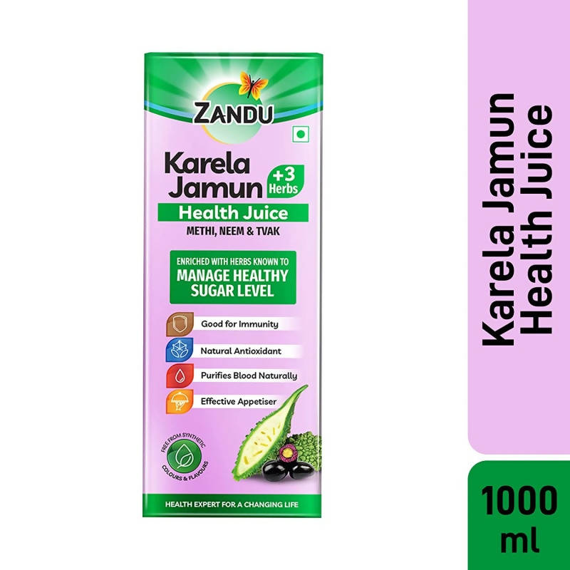 Zandu Karela Jamun + 3 Herbs Health Juice Zandu Karela Jamun + 3 Herbs Health Juice