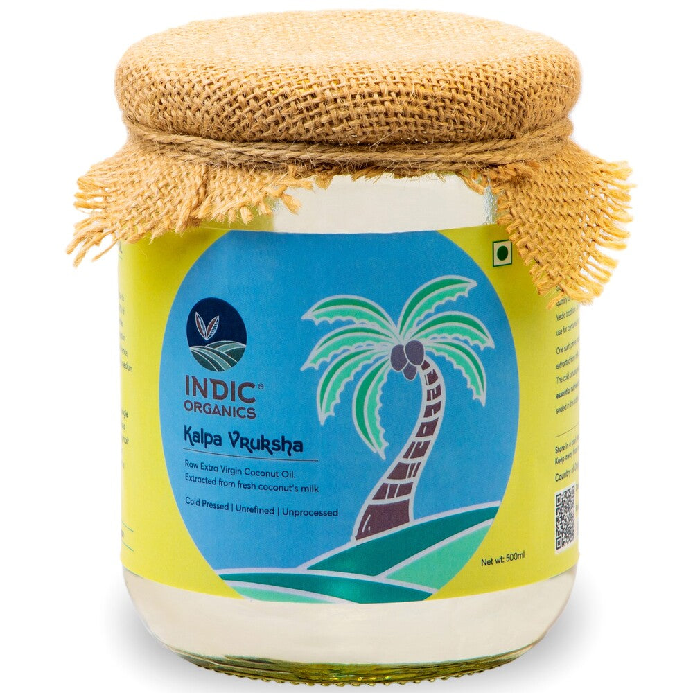 Indic Organics Raw Extra Virgin Coconut Oil Indic Organics
