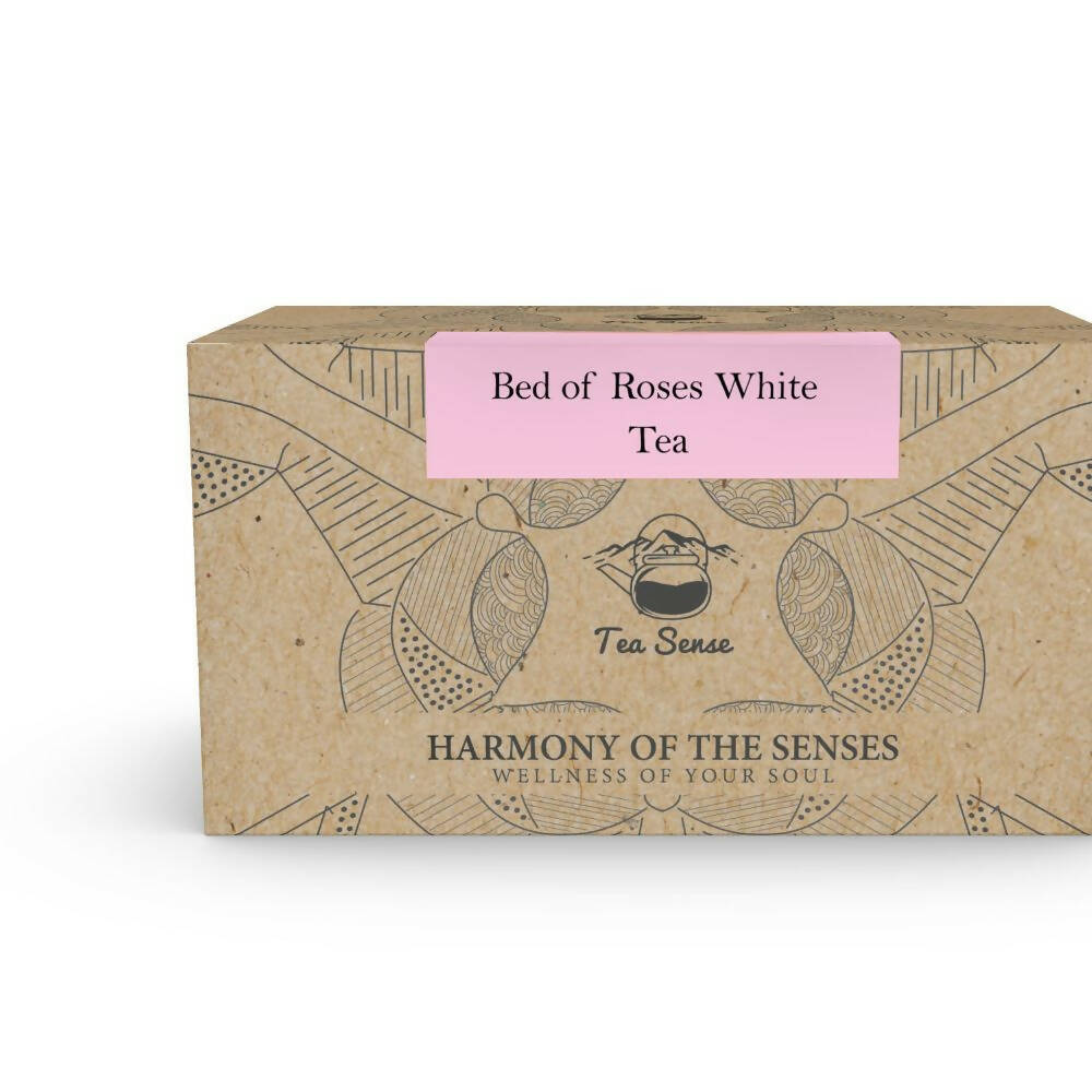 Tea Sense Bed Of Roses White Tea Bags Box - Safuron