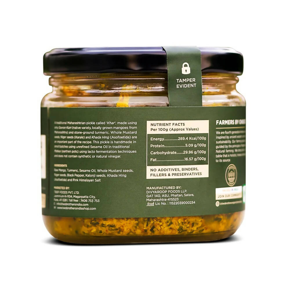 Two Brothers Organic Farms Raw Mango Pickle Two Brothers Organic Farms