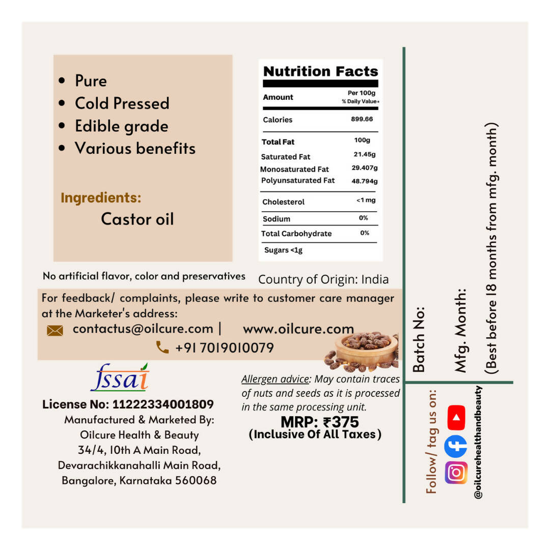 Oilcure Castor Oil Oilcure
