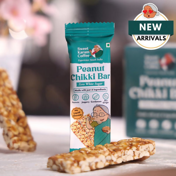 Sweet Karam Coffee Peanut Chikki Bar (Zero White Sugar) Sweet Karam Coffee