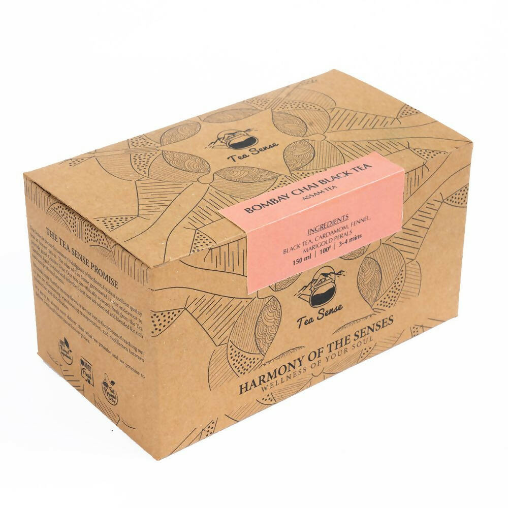 Tea Sense Bombay Cutting Masala Chai Bags Box - Safuron