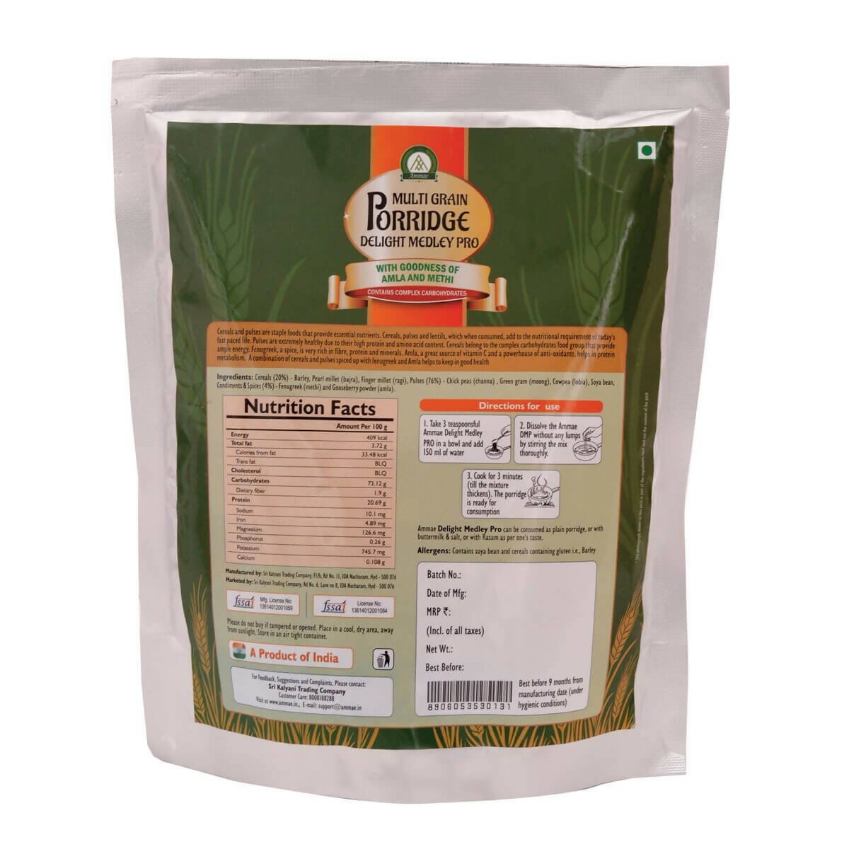 Ammae Multigrain Porridge Delight Medley PRO Ammae