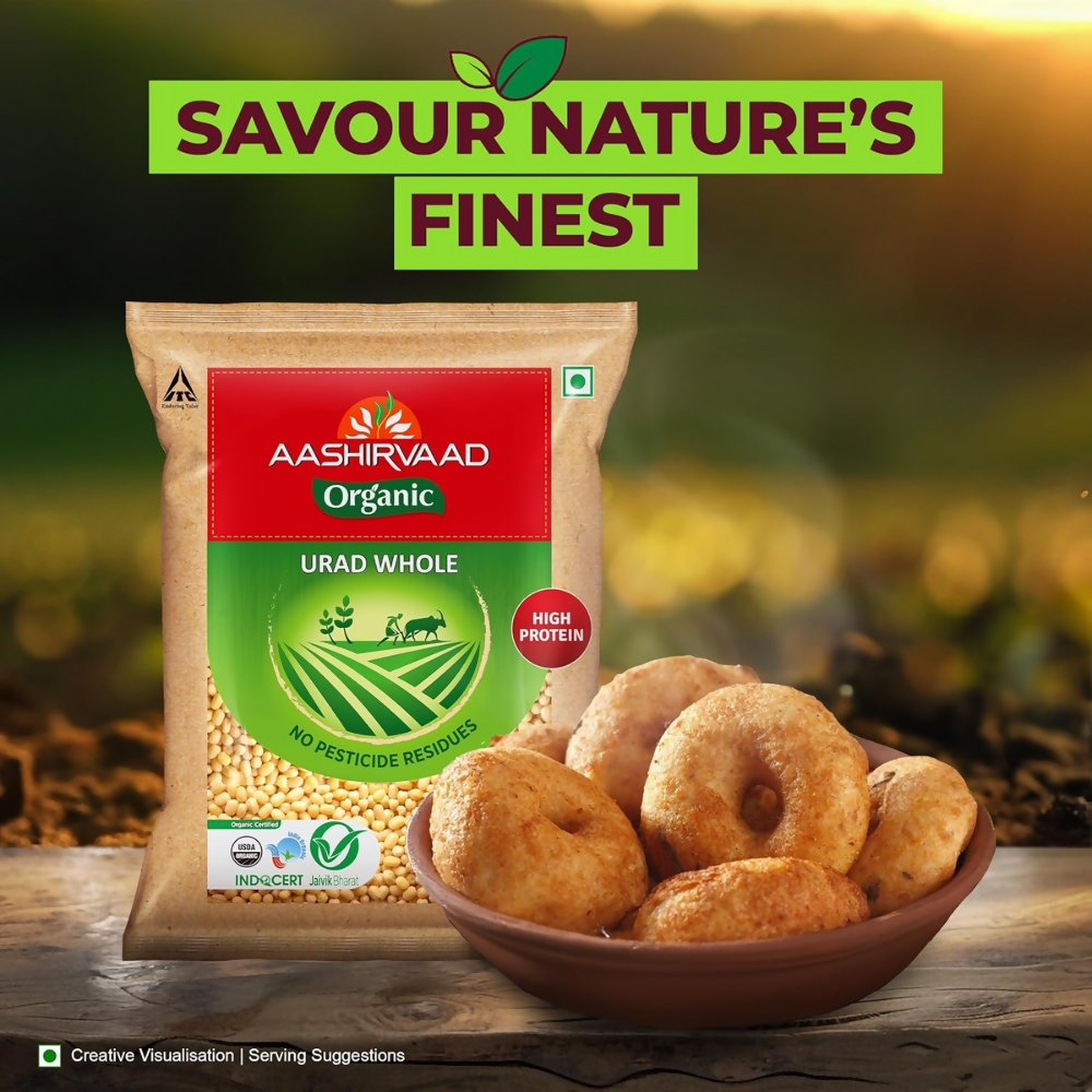 Aashirvaad Organic Urad Dal (Whole) Aashirvaad