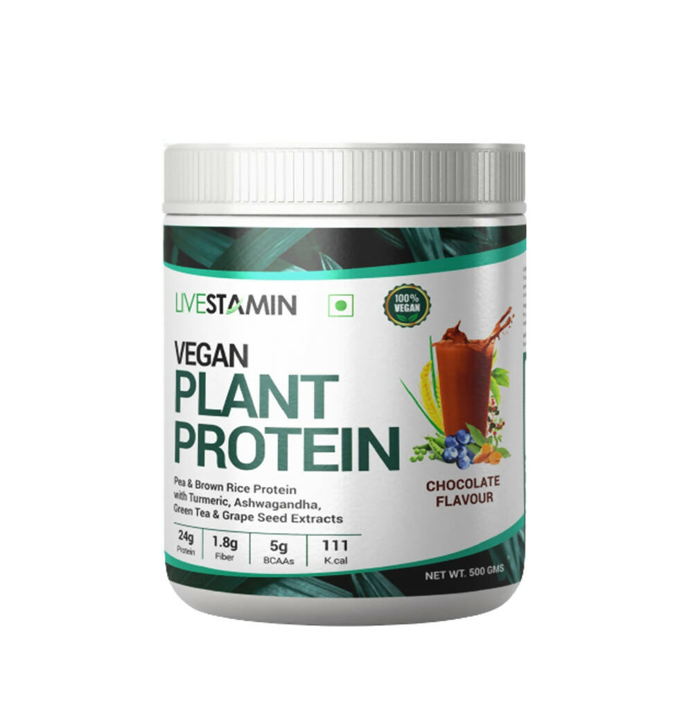 Livestamin Vegan Plant Protein - Chocolate Flavour - Safuron