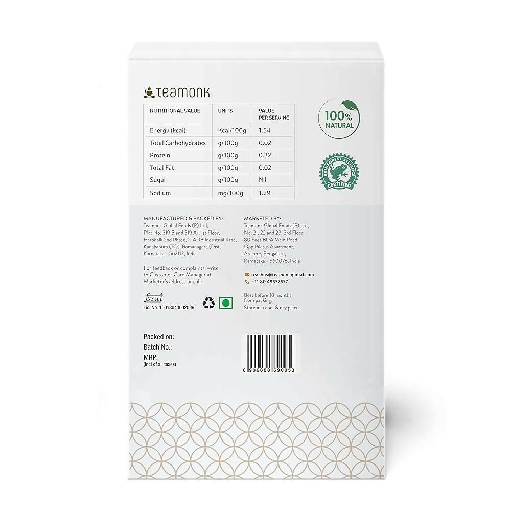 Teamonk Nilgiris Taizen Cinnamon Green Tea Leaves (50 Cups) Teamonk