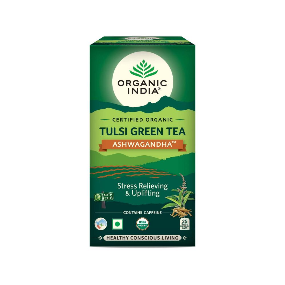 Organic India Tulsi Green Tea Ashwagandha - Safuron