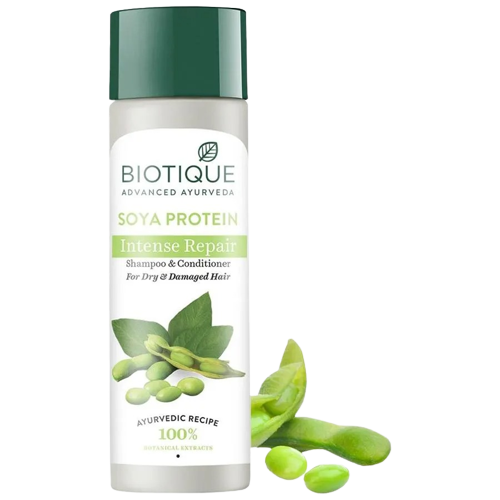 Biotique Advanced Ayurveda Bio Soya Protein Fresh Nourishing Shampoo - Safuron