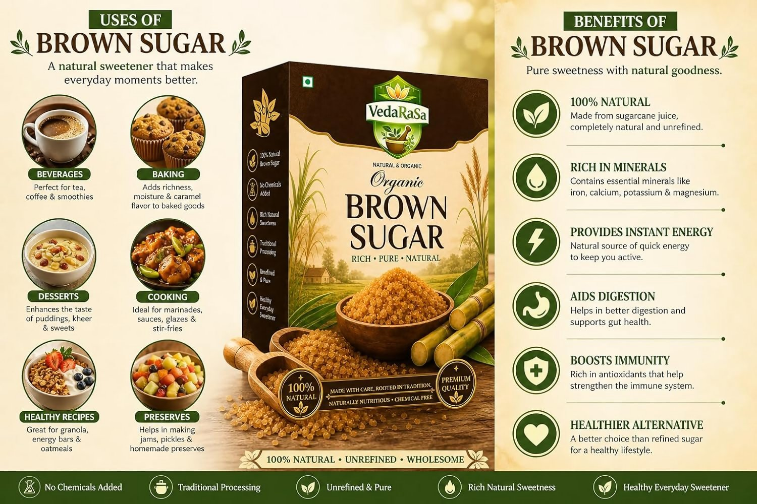 VedaRasa Natural Brown Sugar VedaRasa