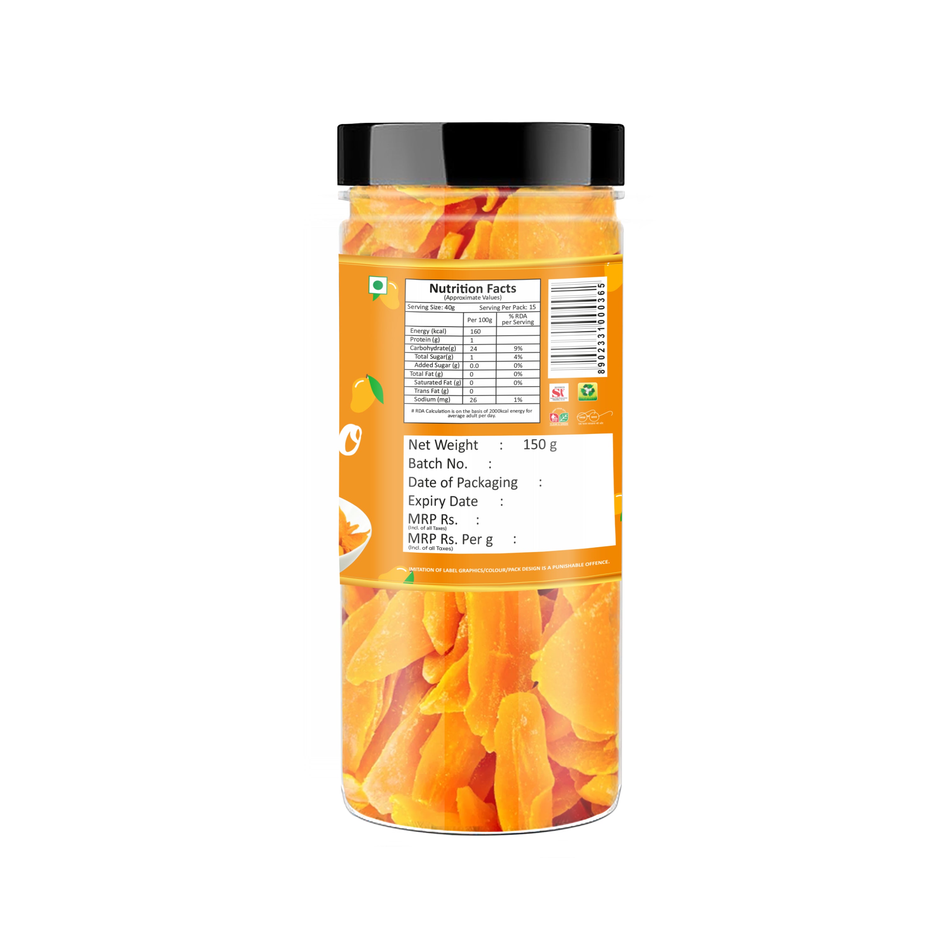Yum Yum Dried Mango Jar Yum Yum