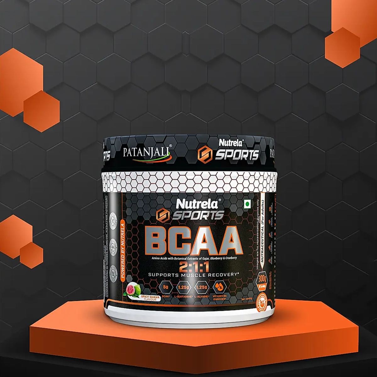 Patanjali Nutrela Sports BCAA Powder Spicy (Guava Flavour) - Safuron