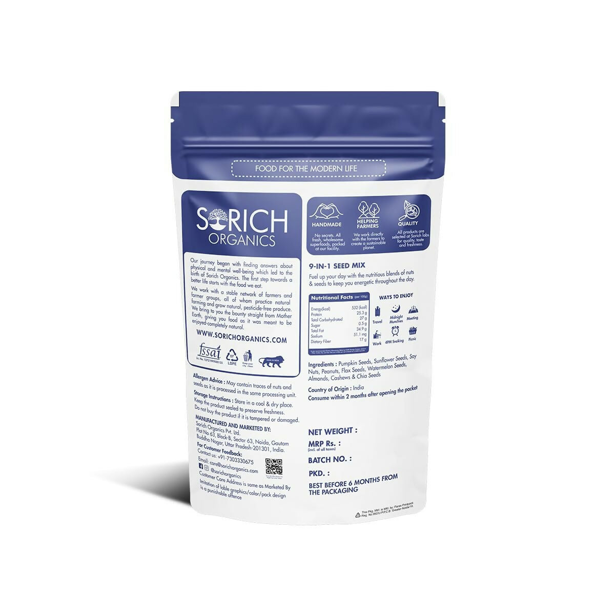 Sorich Organics 9 in 1 Seed Mix Sorich