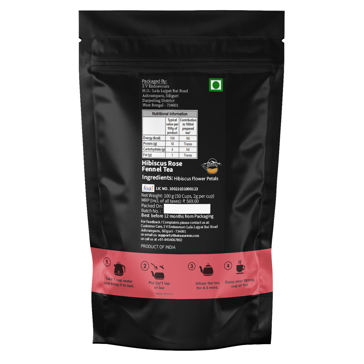 Tea Sense Hibiscus Rose Tea Tea Sense