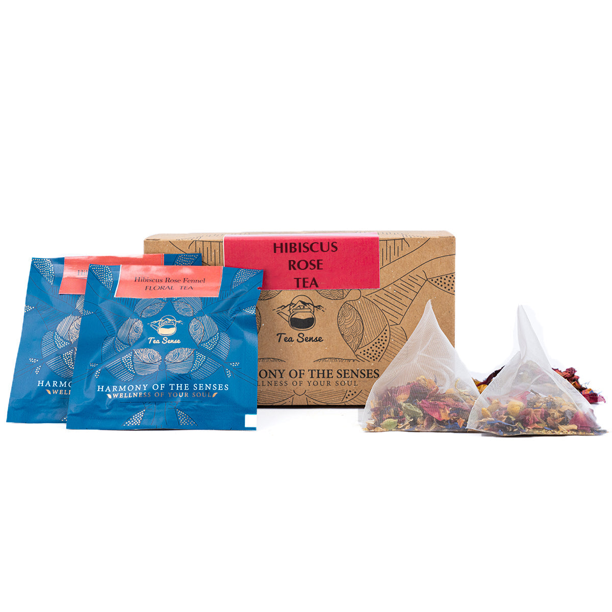Tea Sense Hibiscus Rose Tea Bags Box Tea Sense