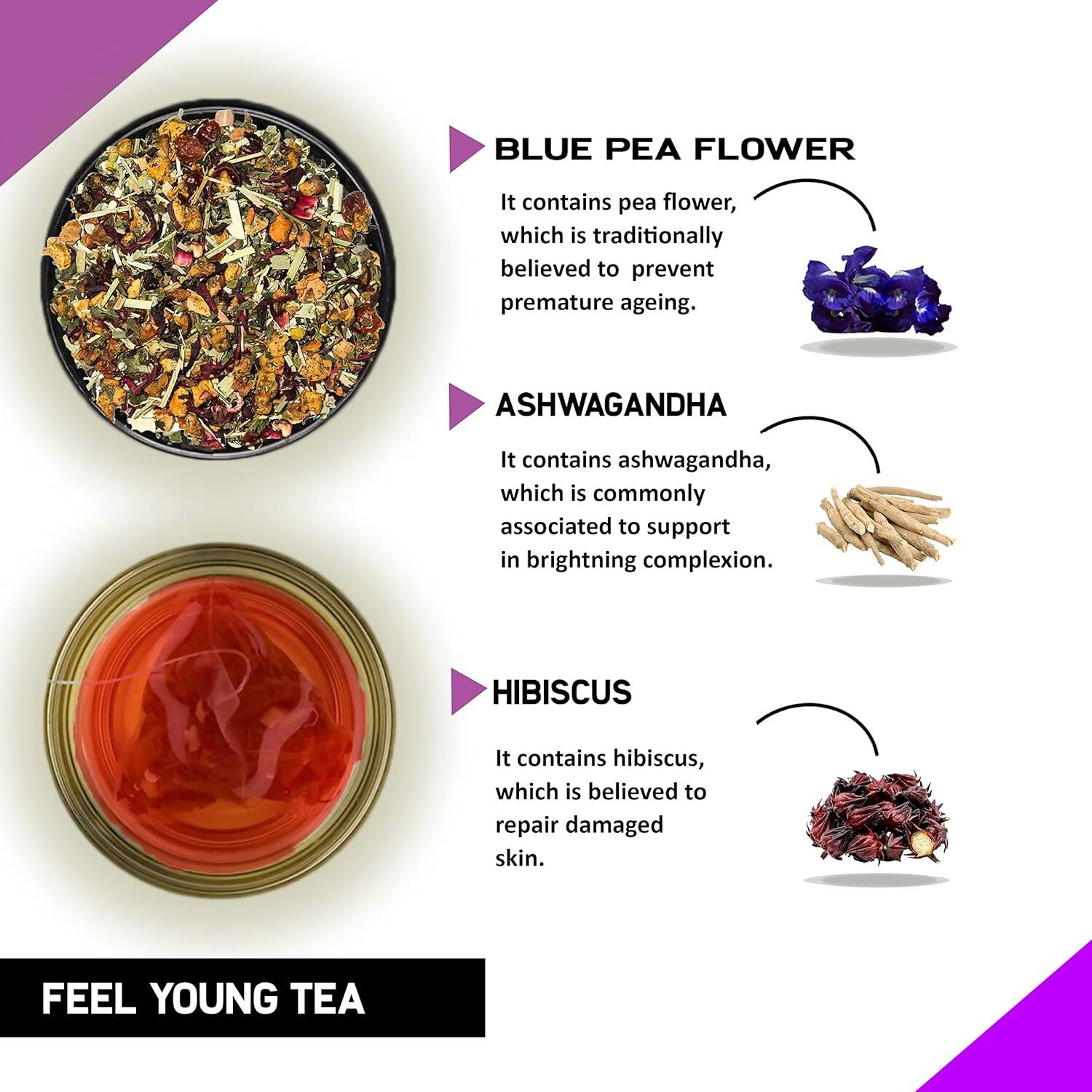 Teacurry Feel Young Tea Bags (Anti Ageing Tea) Teacurry