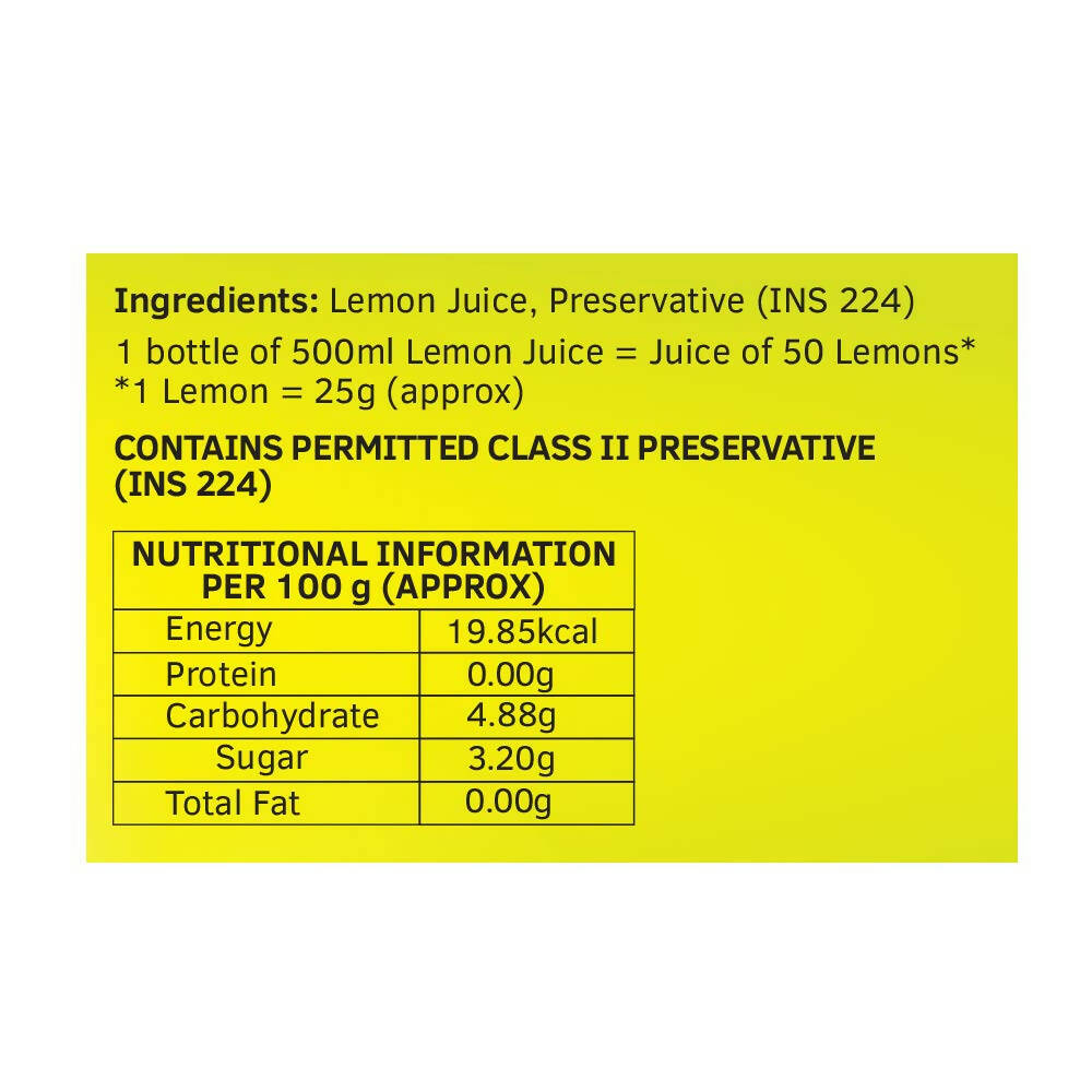 Keya Lemon Juice With Natural Lemons Keya