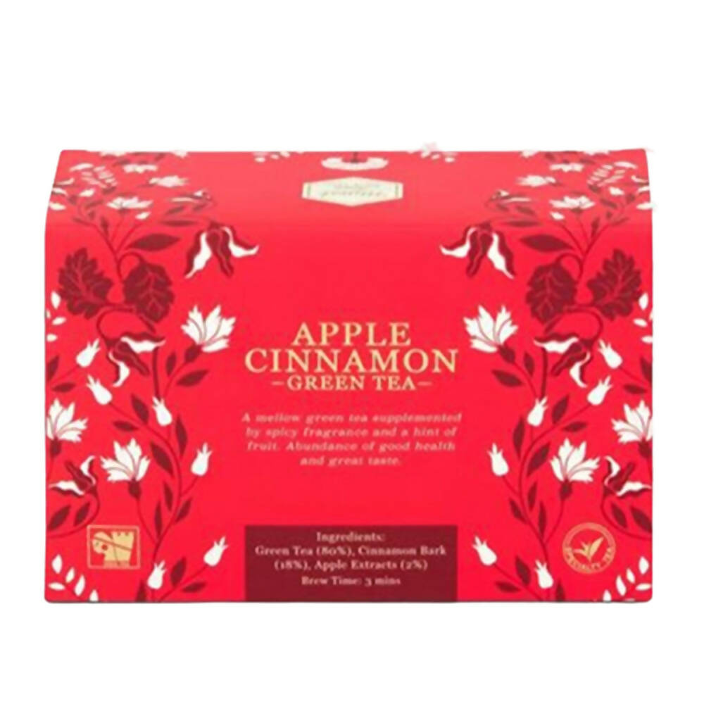 Mittal Teas Apple Cinnamon Green Tea - Eco Friendly Bags - Safuron
