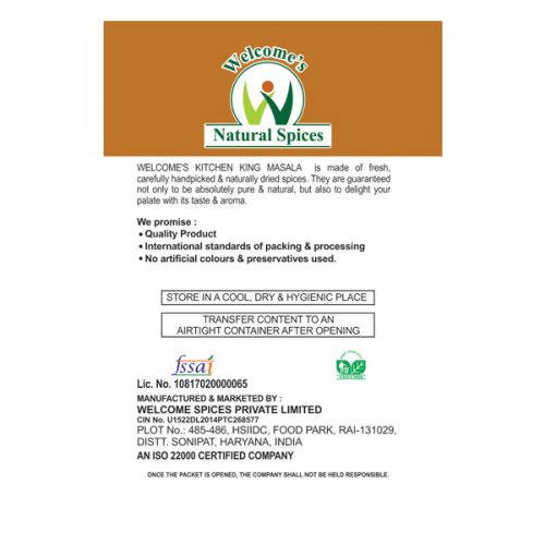 Welcome’s Natural Spices Kitchen King Masala Powder Welcome’s Natural Spices