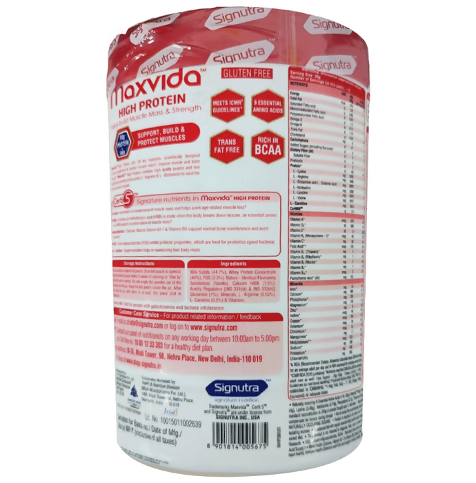 Maxvida High Protein Powder Vanilla Flavor Maxvida