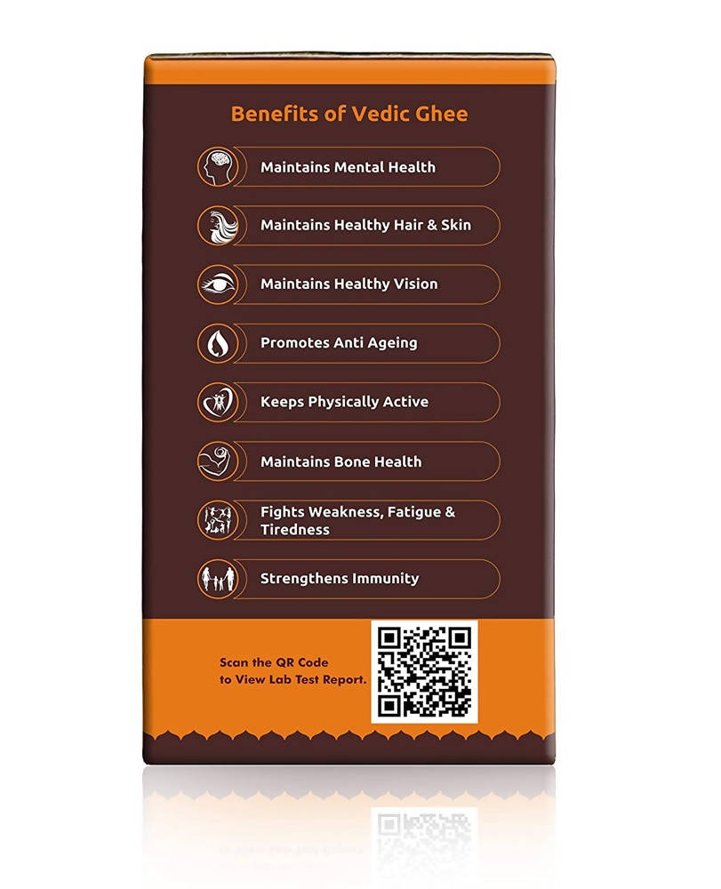 Vedic Ghee Premium A2 Gir Cow Cultured Ghee from Kesariya Farm Indian Gir Cow Ghee, Pure A2 Ghee, Natural & Healthy Vedic Ghee