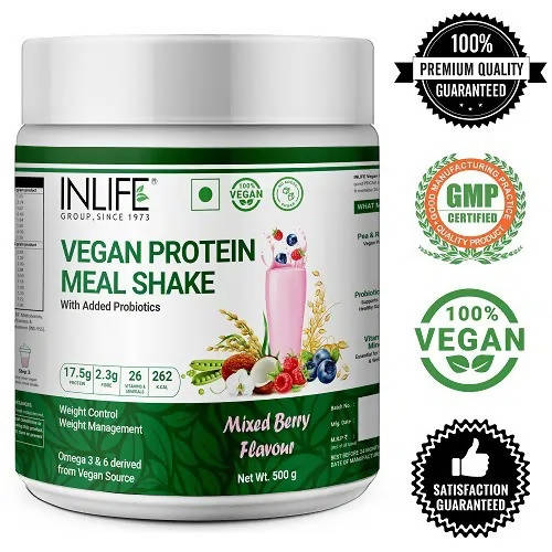 Inlife Vegan Protein Meal Shake Mixed Berry Flavour Inlife