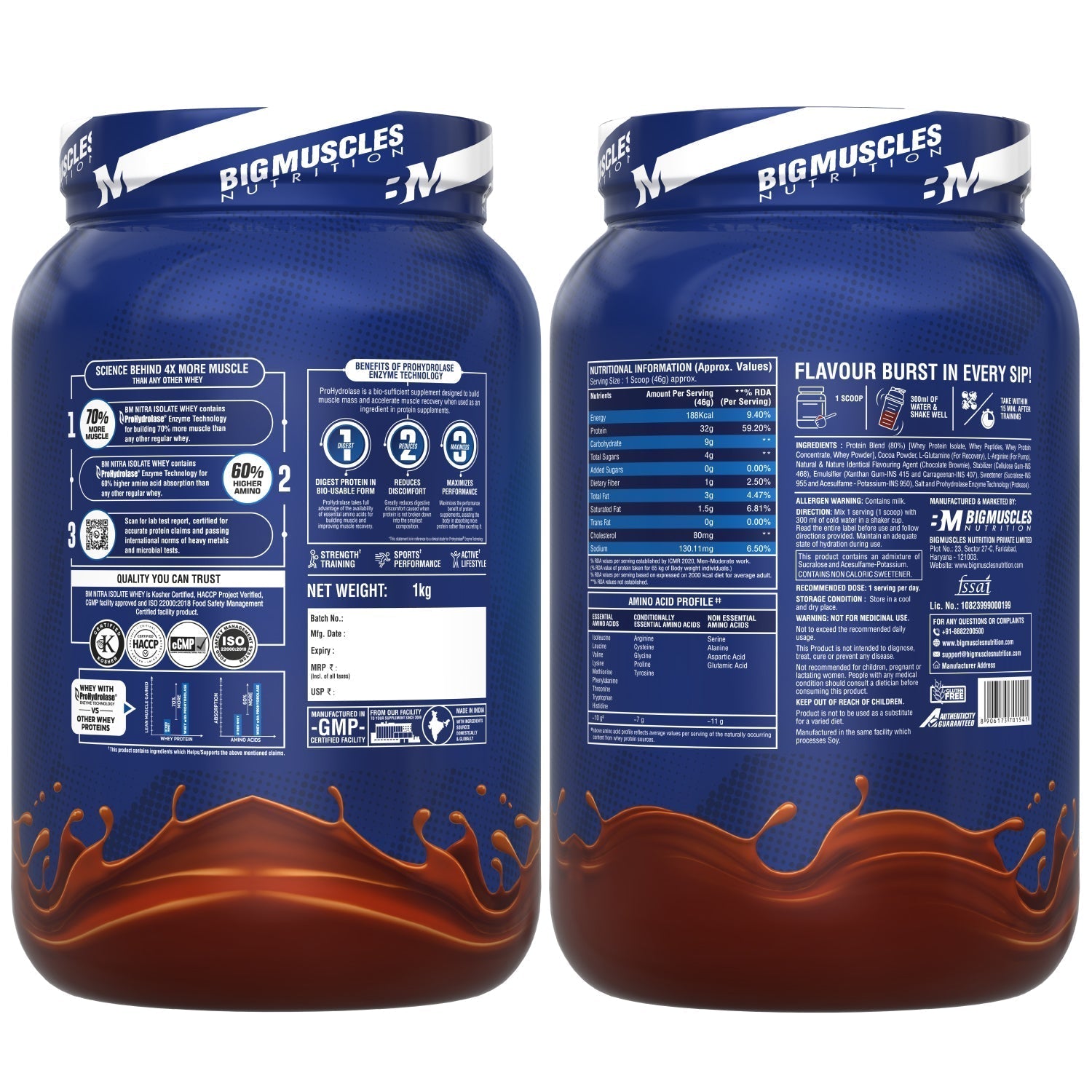 Big Muscles Nutrition Nitra Isolate Whey Protein Big Muscles Nutrition