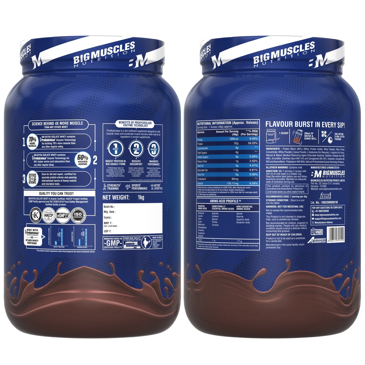 Big Muscles Nutrition Nitra Isolate Whey Protein Big Muscles Nutrition