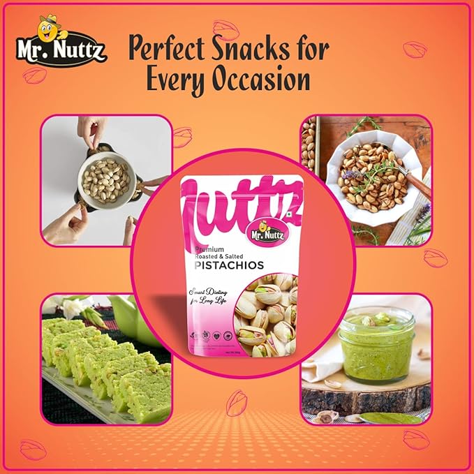Mr. Nuttz Roasted & Salted Pistachios Pouch Yum Yum